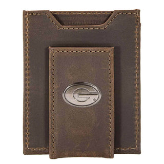 UGA Crazyhorse Front Pocket Wallet • Light Brown