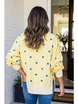 Carina Sunshine Oversize Top • Yellow/ Navy