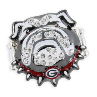 Georgia Bulldogs Crystal Logo Stretch Ring | Uga | Go Dawgs!