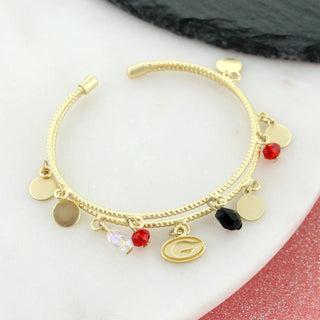 Georgia Logo Cuff Charm Bracelet