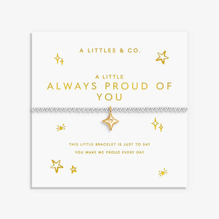 A Little 'Always Proud Of You' Bracelet • Silver & Gold Tone