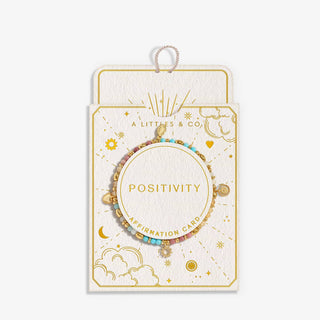 Affirmation Card 'Positivity' Bracelet • Gold Toned