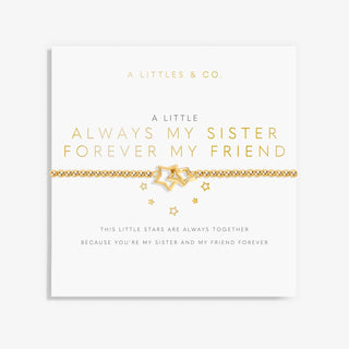 A Little 'Always My Sister, Forever My Friend' Bracelet • Gold