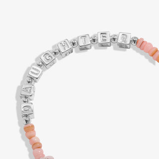 Happy Little Moments 'Daughter' Bracelet In Silver Plating