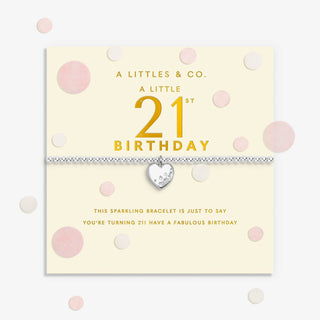 Confetti A Little '21st Birthday' Bracelet • Silver Tone