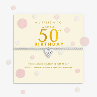 Confetti A Little '50th Birthday' Bracelet • Silver Tone