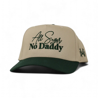 All Sugar No Daddy Trucker Hat • Khaki/Retro Green