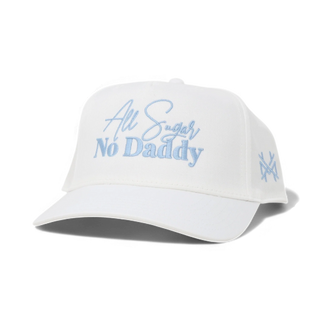 All Sugar No Daddy Trucker Hat • Retro White
