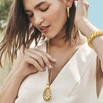 Athena Scalloped Convertible Necklace • Gold