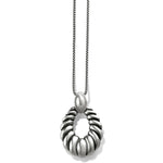 Athena Scalloped Convertible Necklace- Silver