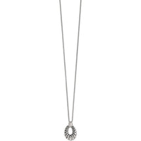 Athena Scalloped Convertible Necklace- Silver