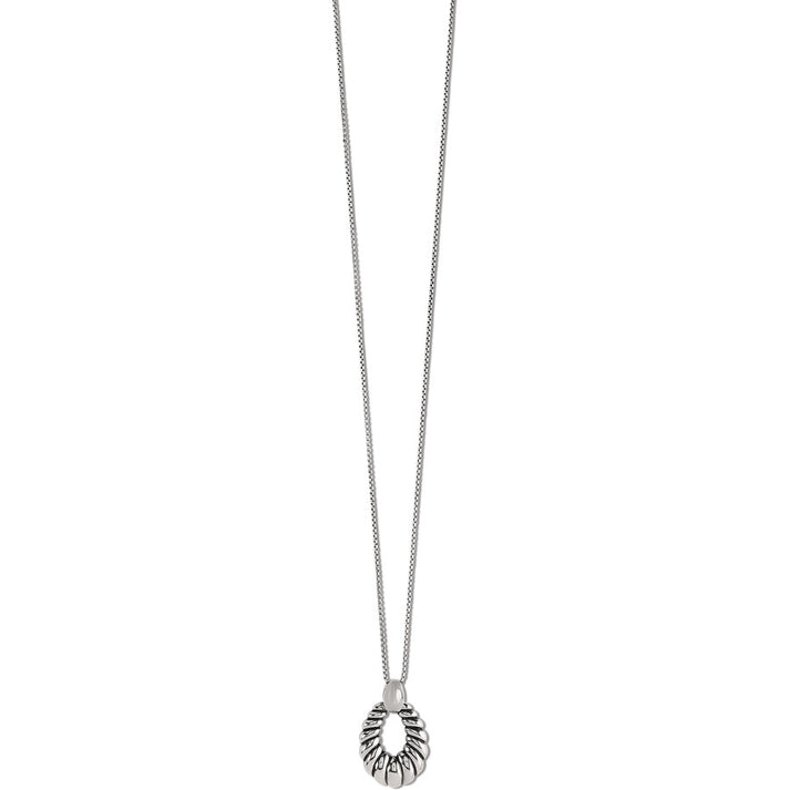 Athena Scalloped Convertible Necklace- Silver