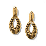 Athena Gold Scalloped Post Drop Earring
