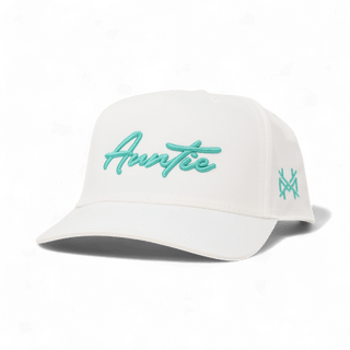 Auntie Snapback Hat • Retro White