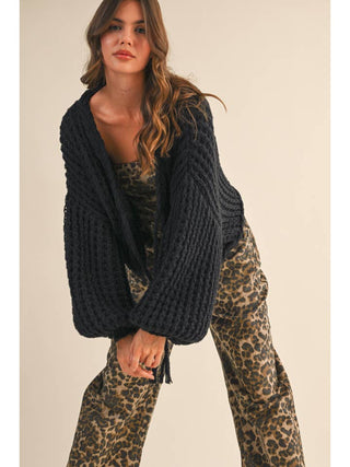 Front Tied Bolero Cardigan