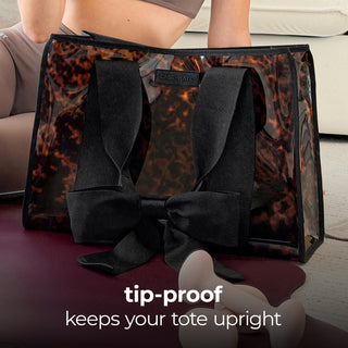 Tortoise Shell Bow Jelly Tote Bag