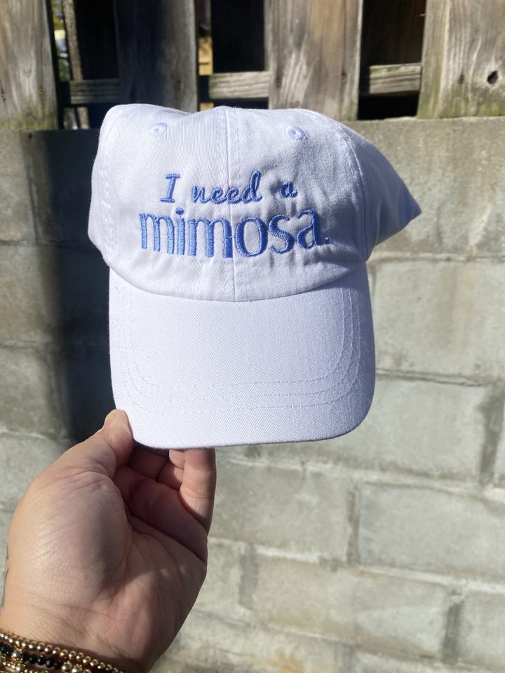 I Need a Mimosa Ball Cap • White