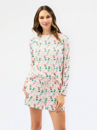Annie Pajama Shorts Set • Champagne Toast