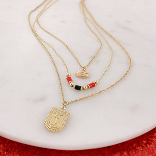 Georgia Gold & Tube Bead Trio Necklace Set