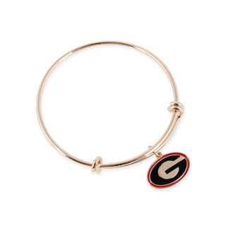 Georgia Gold Wire Bracelet • Enamel Logo