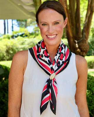 Meredith Spotted Scarf Medium • Red & Black