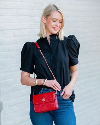 Evelyn Crossbody • Red Patent EC