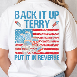 Back It Up Terry 4th of July Tee • White