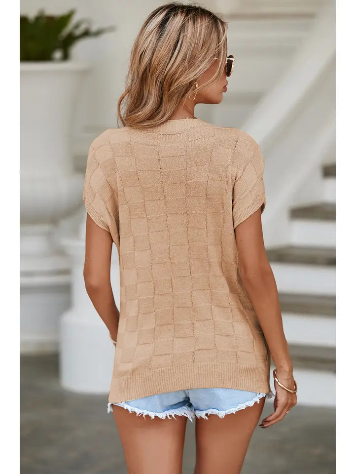 Textured Knit Top • Taupe