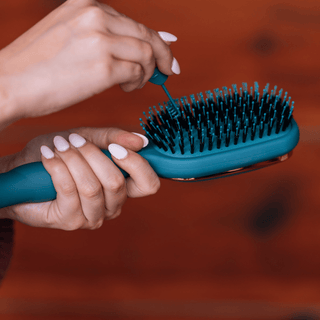 Boar Bristle Hair Brush • Teal With It