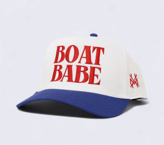 Boat Babe Snapback Hat • Retro Royal/White