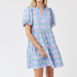 Kinsley Mini Dress • Vintage Posies Blue
