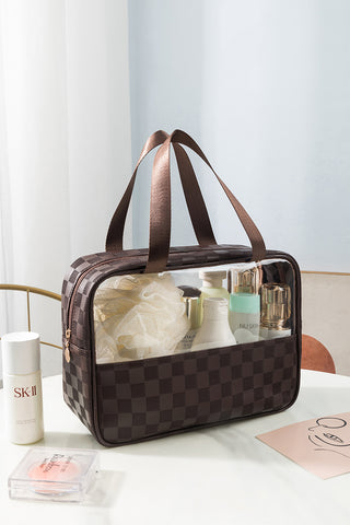 Checkered Pattern Travel Bag