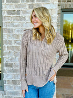 Simply Zip Up So Soft Sweater • Tan