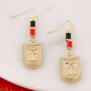 Georgia Gold & Tube Bead Earrings