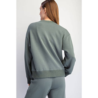 Modal Scuba Luxe Crew Neck • Sage Leaf