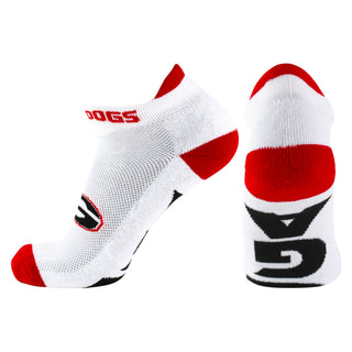Georgia Bulldogs White Footie Socks