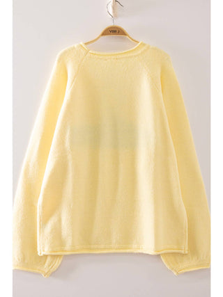 Let's Fish Intarsia Cozy Sweater • Lemon
