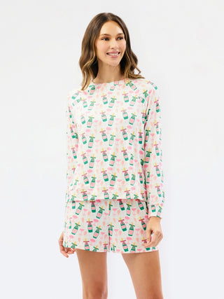 Annie Pajama Shorts Set • Champagne Toast