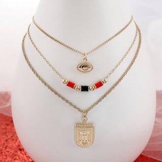 Georgia Gold & Tube Bead Trio Necklace Set