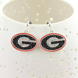 Georgia G Crystal Logo Earrings