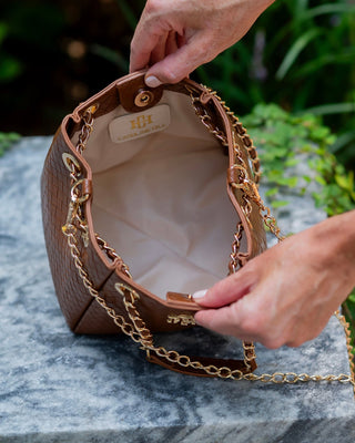 Lainey Mini Tote • Saddle EO