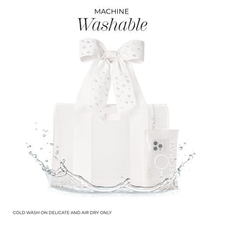 Ivory Pearl Bow Jelly Tote Bag