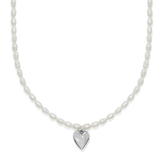 Cascade Embrace Pearl Heart Necklace