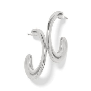 Cascade Hoop Earrings • Silver