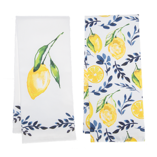 Lemon Floral Tea Towel