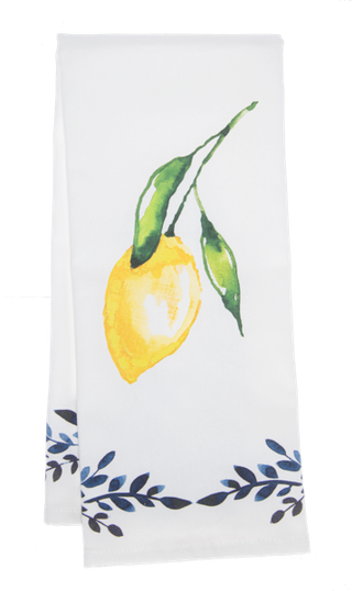 Lemon Floral Tea Towel