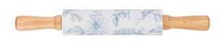 Blue Floral Toile Rolling Pin