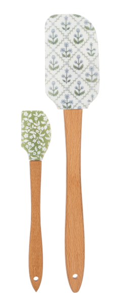 Vintage Floral Silicone Spatula Set