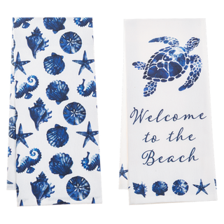Beach Watercolor Tea Towel