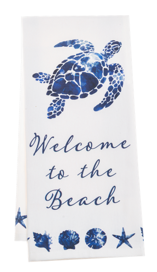 Beach Watercolor Tea Towel
